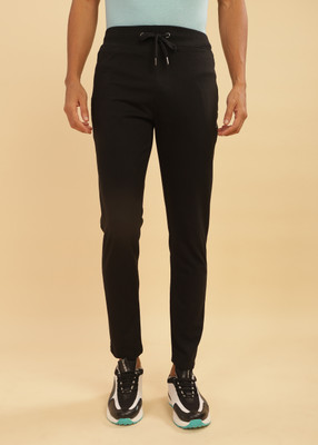 Force NXT Solid Men Black Track Pants