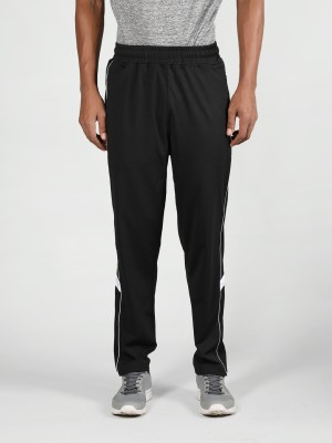 CHKOKKO Solid Men Black Track Pants