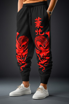 KELONBRO Printed Men Black, Red Track Pants