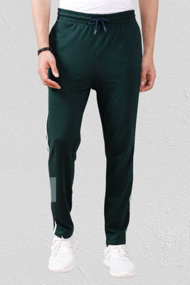 Haya Solid Men Dark Green Track Pants