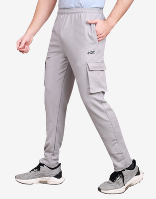 TrendArc Solid Men Grey Track Pants
