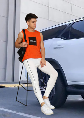 markview Solid Men White Track Pants
