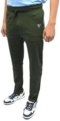 RV ROYAL Solid Men Olive Track Pants