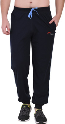 Muffy Solid Men Blue Track Pants
