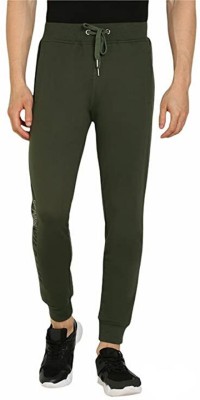 GSXMOL Solid Men Olive Track Pants