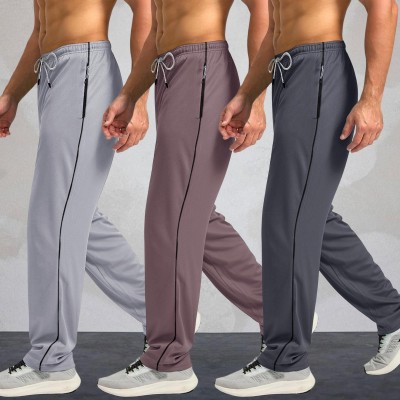 Tee Projekt Solid Men Grey, Purple Track Pants