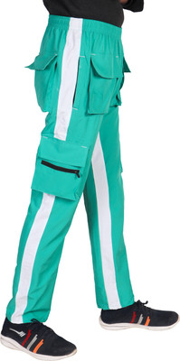 HoC Self Design Men Green Track Pants