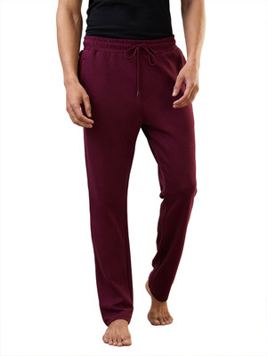 SLEEPZ BY RAYMOND Solid Men Maroon Track Pants