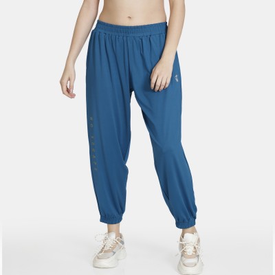 Zelocity by Zivame Solid Women Blue Track Pants