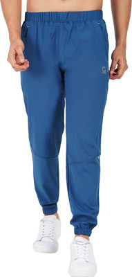 GOTO Solid Men Blue Track Pants