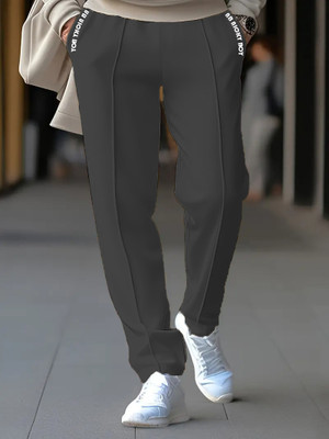NB NICKY BOY Solid Men Grey Track Pants