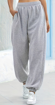 Dockstreet Solid Women Grey Track Pants