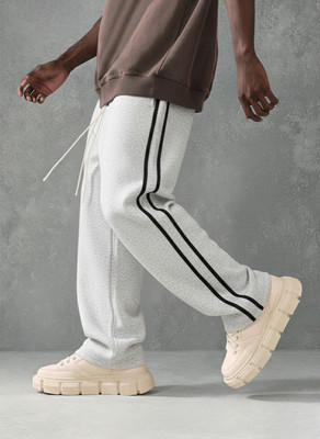 Dockstreet Striped Men White Track Pants
