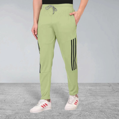 THE SARTHI CREATION Striped Men Black, Green Track Pants