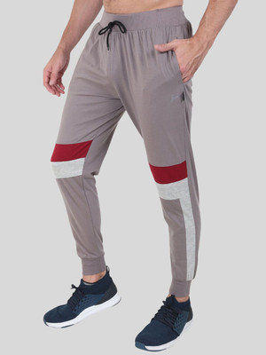 Zeffit Colorblock Men Grey Track Pants