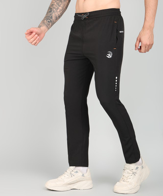 GNOCKFACE Solid Men Black Track Pants