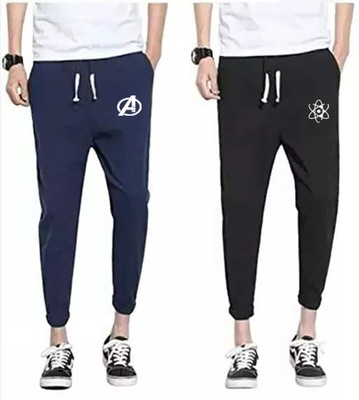 bfb Printed Men Blue Track Pants