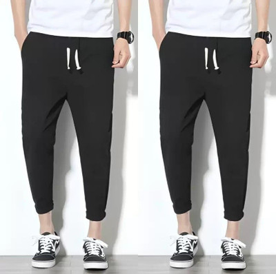 FASHION SARK Solid Men Black Track Pants