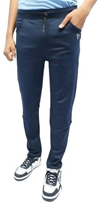RV ROYAL Solid Men Blue Track Pants