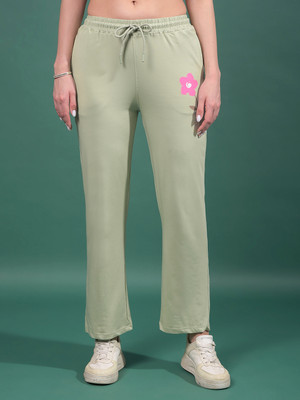 CRIMSOUNE CLUB Solid Women Green Track Pants