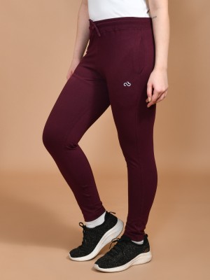 SKYKNIT Solid Women Maroon Track Pants