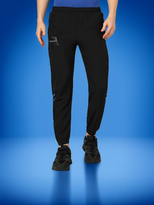 FASTMAYAR Solid Men Black Track Pants