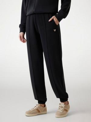 Guess Solid Women Black Track Pants