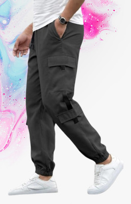 Kesaria Textile Company Self Design Men Grey Track Pants