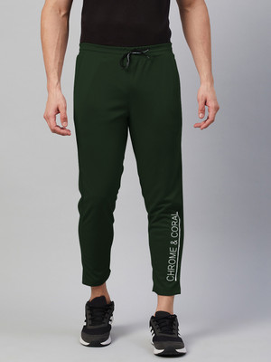 Crease & Clips Colorblock Men Olive Track Pants