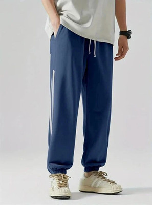 METRONAUT Striped Men Blue Track Pants