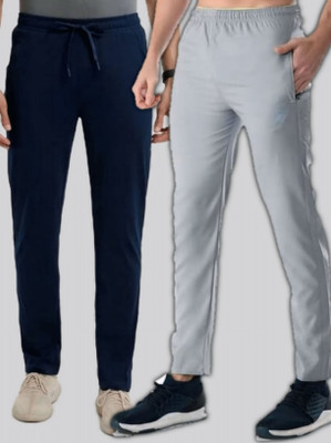 M2kFASHION Solid Men Grey Track Pants