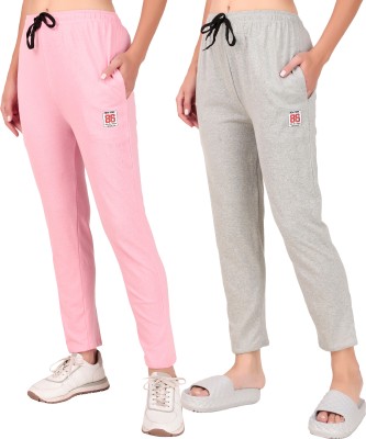 TSPORT Solid Women Pink, Grey Track Pants