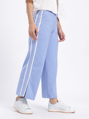 Glitchez Solid Women Blue Track Pants