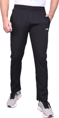 SARTHAK HUB Solid Men Black Track Pants