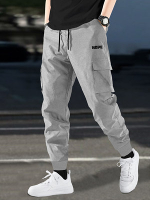 BLIVE Solid Men Grey Track Pants