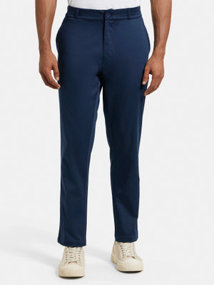 JOCKEY IM26 Super Combed Cotton Rich Elastane Stretch Solid Men Blue Track Pants