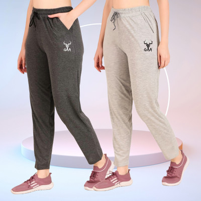 GAA Printed Women Grey Track Pants
