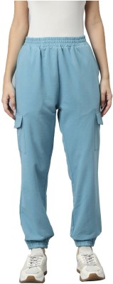 LAABHA Solid Women Blue Track Pants