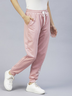 Ann Springs Self Design Women Pink Track Pants