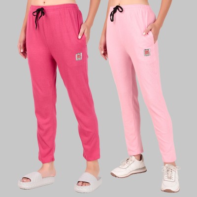 TSPORT Solid Women Pink Track Pants