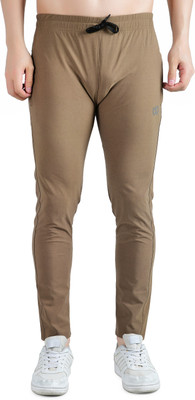 KWINGS Solid Men Beige Track Pants