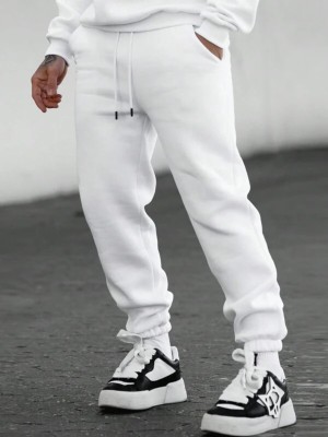 FLYNOFF Solid Men White Track Pants