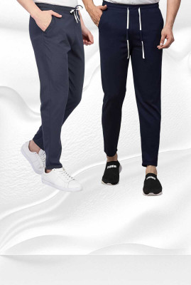 kushwaha fashion point Self Design Men Black, Dark Blue Track Pants
