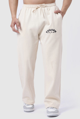 FuaarK Solid Men Beige Track Pants