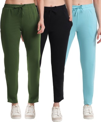 TT Solid Women Black, Olive, Light Blue Track Pants