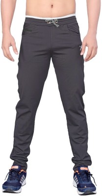 JAY AMBE ENTERPRISE Solid Men Grey Track Pants