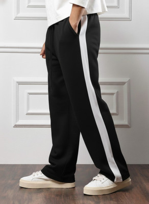 Dockstreet Striped Men Black Track Pants