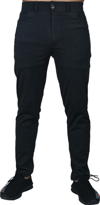 PS Traders Solid Men Black Track Pants