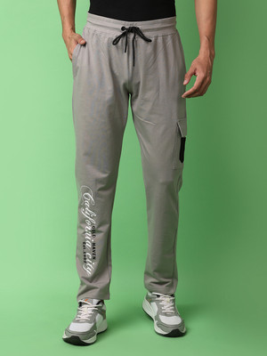 V-MART Colorblock Men Grey Track Pants