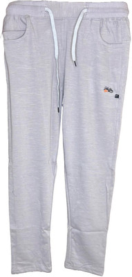 lower men Self Design Men Grey Track Pants